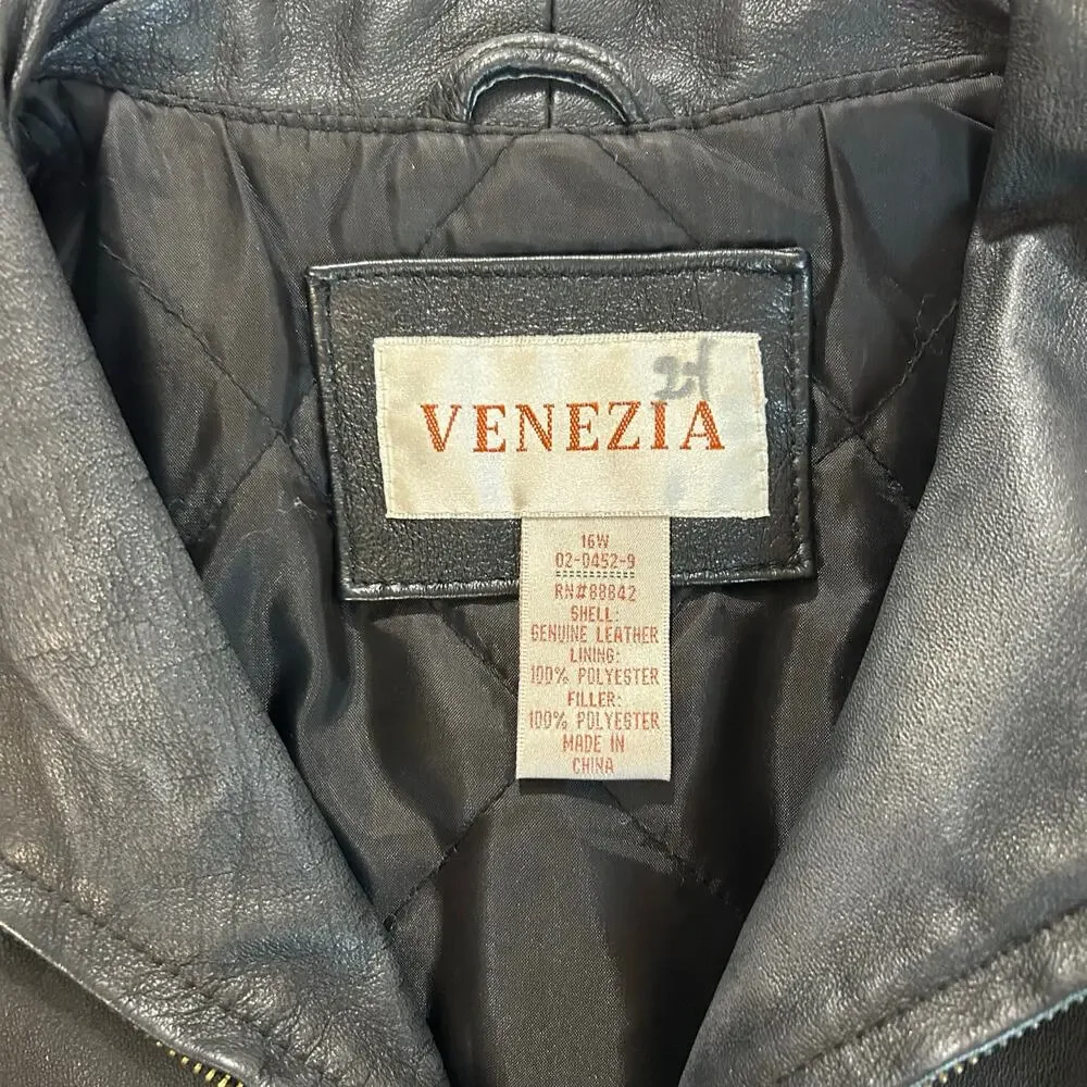 Venezia genuine leather jacket size 16w